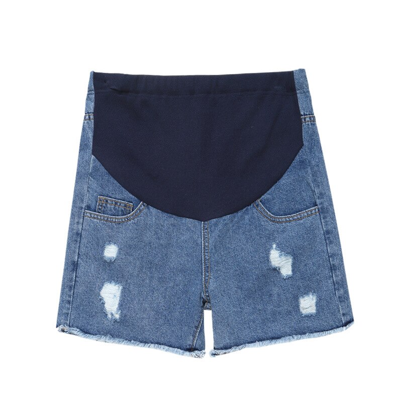 Pantalones vaqueros premamá de talla grande para mujer, Vaqueros cortos informales de verano, ropa de embarazo con botones ajustables, Zwangerschaps Kleding
