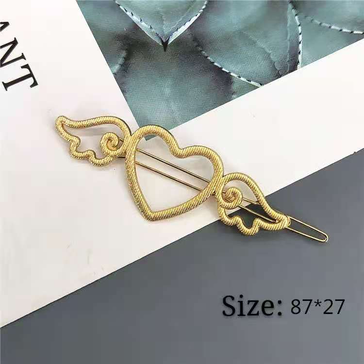 Diadema dorada con perlas de gato de Metal para mujer y niña, horquilla para el pelo, joyería, accesorios para el cabello: Love Wings gold