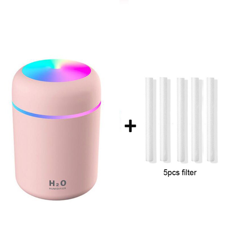 300ml Air Humidifier Led Light USB Ultrasonic Dazzle Cup Aroma Diffuser Cool Mist Maker Aromatherapy Humidificador Difusor: Reddle