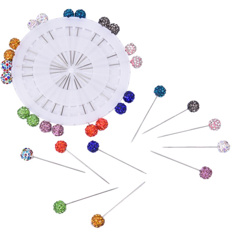 30 sztuk muzułmańnarty hidżab przypinki robić chusty kryształ piłka broszka Szpilka moda klips na szalik ślubne Szpilka dla kobiet kryształowa kula broszka