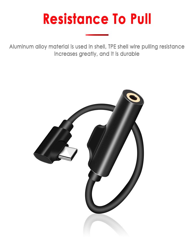 Adaptador 2 en 1 tipo-c, Conector de 3,5mm, auricular a USB-C, carga, escucha, llamada para teléfono móvil Huawei Xiaomi, Aux, doble conector divisor