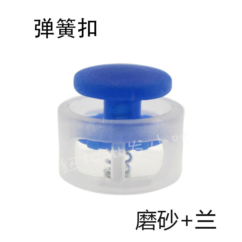 10 sztuk 1.7x1.7cm przeźroczyste tworzywo sztuczne wiosna klamra kieszeń sznurkiem klamra klamra regulacyjna: niebieski