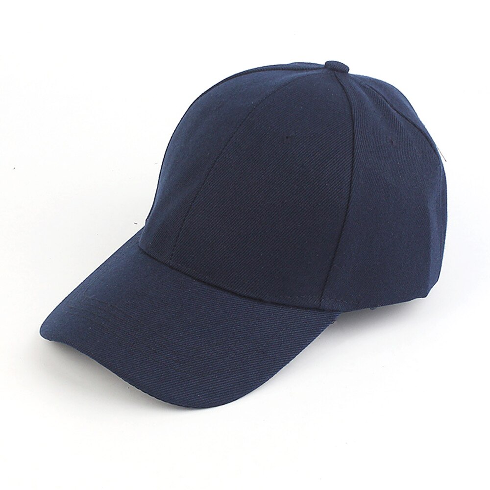 Verstelbare Baseball Hoed Mannen Vrouwen Baseball Cap Outdoor Zonnehoed Zwart Mode Snapback Hoed Wit Streetwear Hip Hop caps: Marineblauw