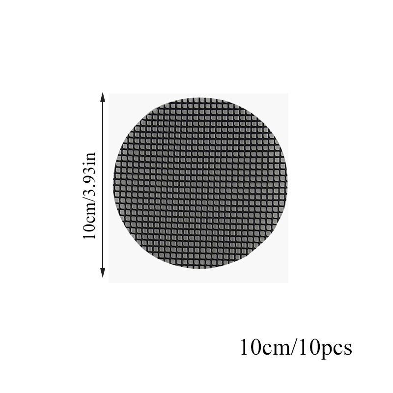 Square Round Plastic Flower Pot Mesh Pad Bottom Grid Mat Prevent Soil Loss Leak-proof Pad Anti-corrosion Breathable Net: black 10cm