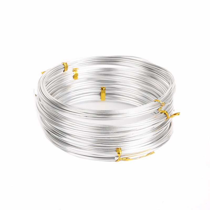 Silver Flat&Round aluminum Wire Soft Metal Floristry Wire For DIY Jewelry Findings & Craft Making