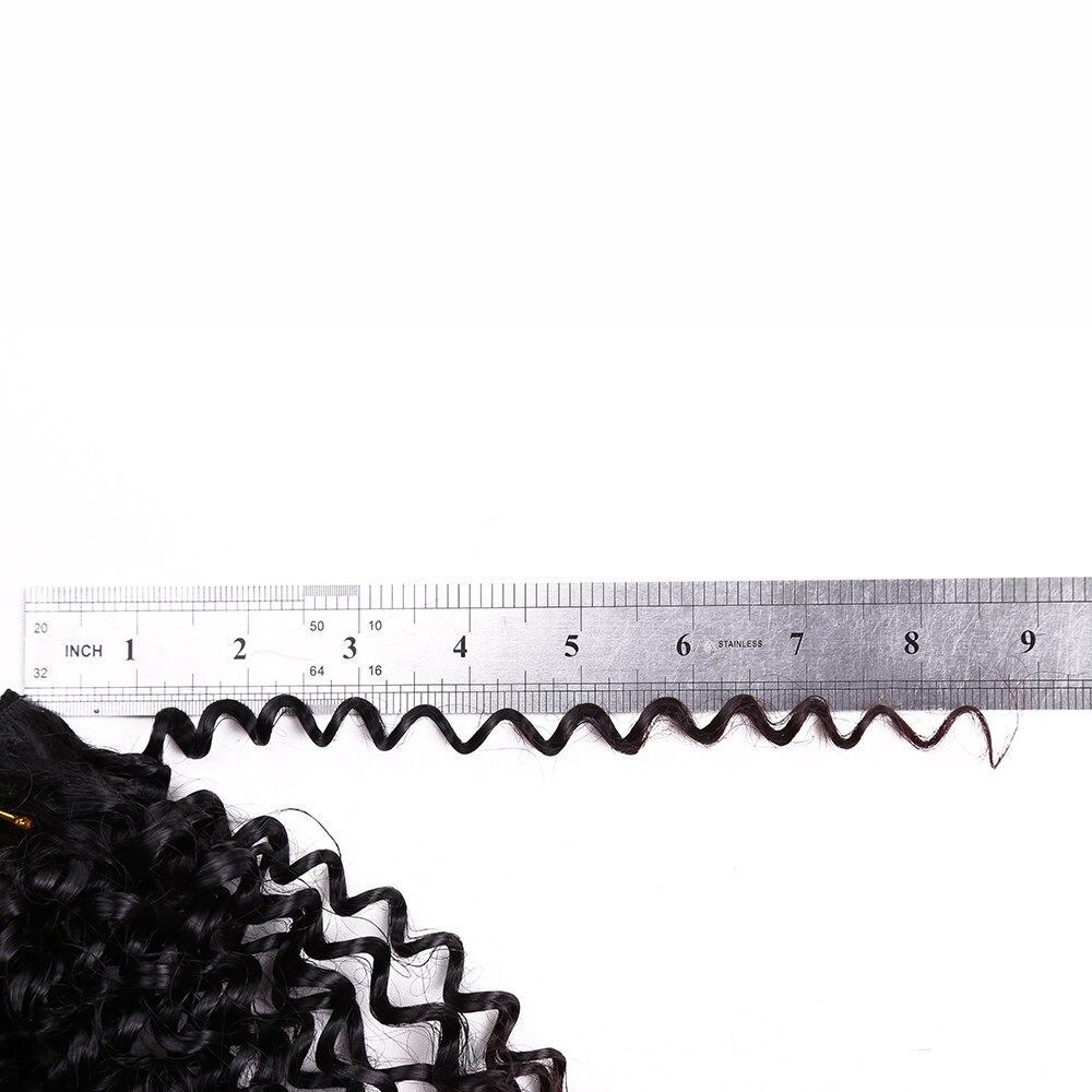 8 tommer kinky krøllet hår bundter sy i vævet syntetiske hårextensions vævning 2 stk/pak hår expo city