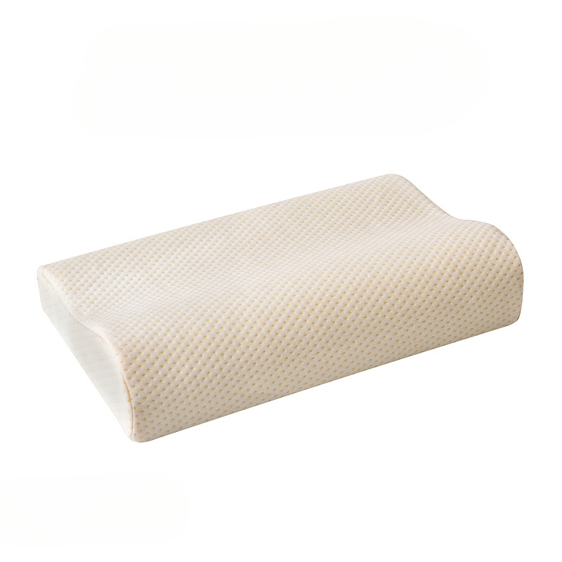 Almohada larga de espuma viscoelástica, almohada de cama, protección del cuello, almohada de maternidad en forma de rebote lento para dormir, almohadas ortopédicas: 45 x 70 / Castaño