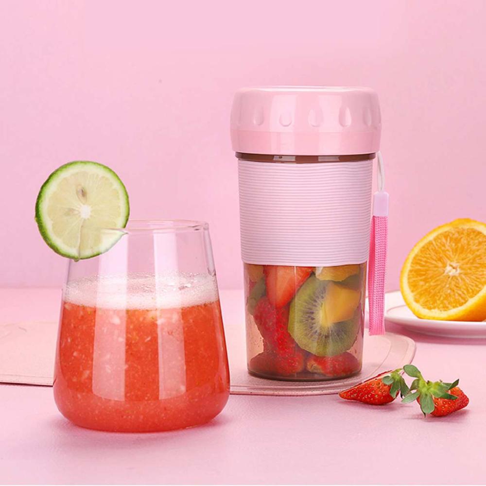 300ml Mini Electric Fruit Juicer Glass Portable Handheld Smoothie Maker Blenders Bottle Mixer USB Rechargeable For Home Travel