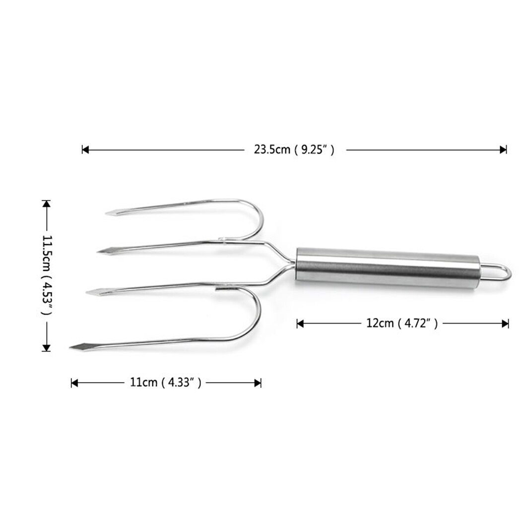 Picnic Charcoal BBQ Fork Grilled Beef Kebab Skewer Chicken Drumstick Turkey Fork Barbecue Roast Accessories Kitchen Meat Tools