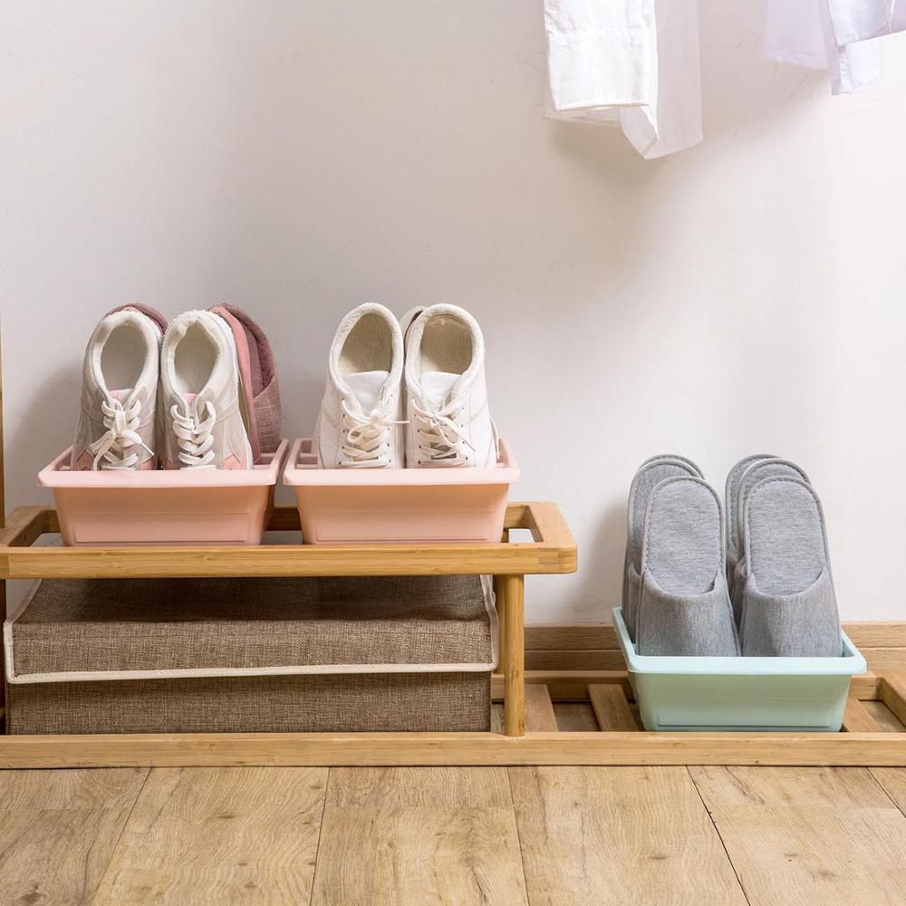 3 Rooster Schoenenrek Stand Plank Houder Schoen Organisator Schoenen Opslag Rekken Kabinet Organizer Slot Schoenendoos Drie Kleur