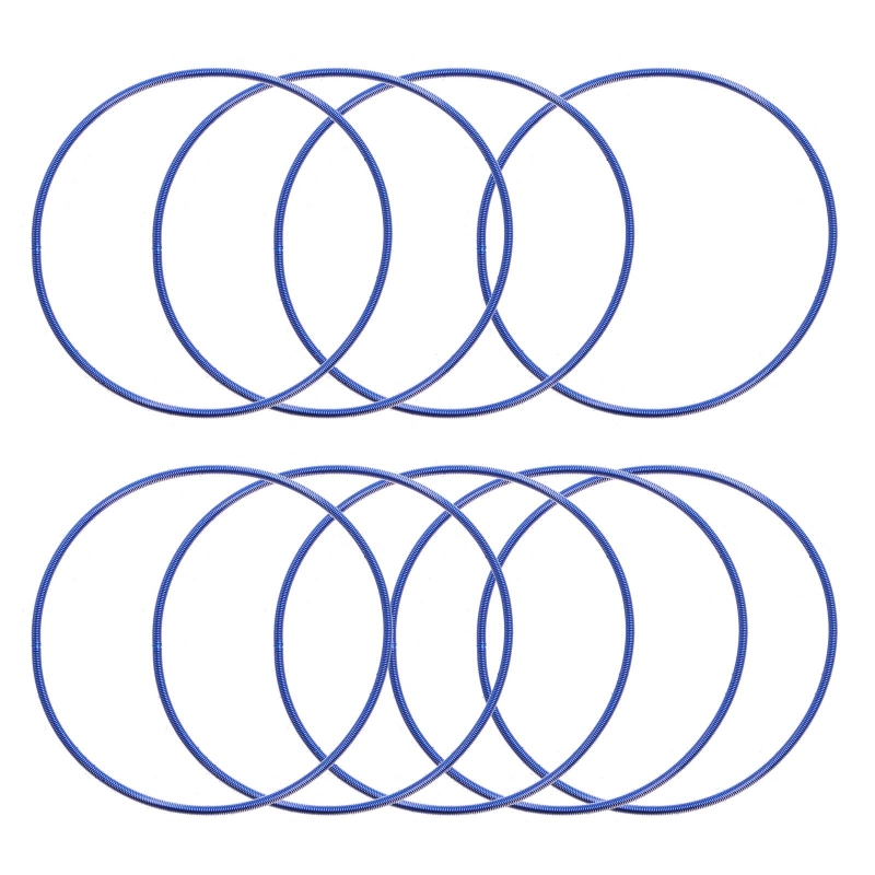 10 Pieces/set Rose Gold Guitar Spring Bracelets Stack Carbon Steel Coil String Bangle Wirstband Stackable Jewelry: 10PCS 399-BL