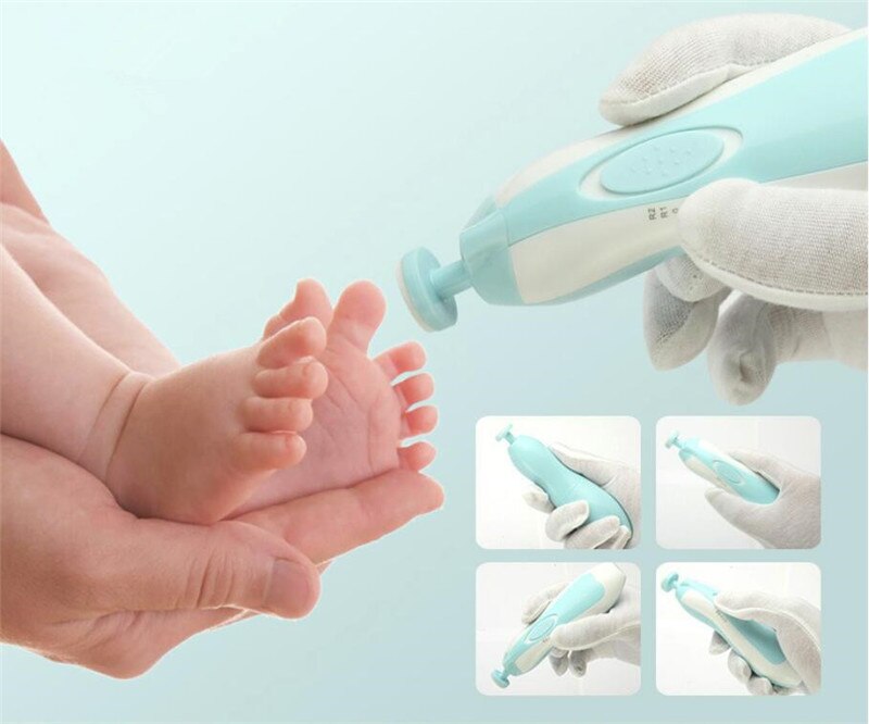 Baby saks baby negle pleje sikker elektrisk baby negl trimmer negleklipper cutter til børn spædbarn newbron negl trimmer manicure