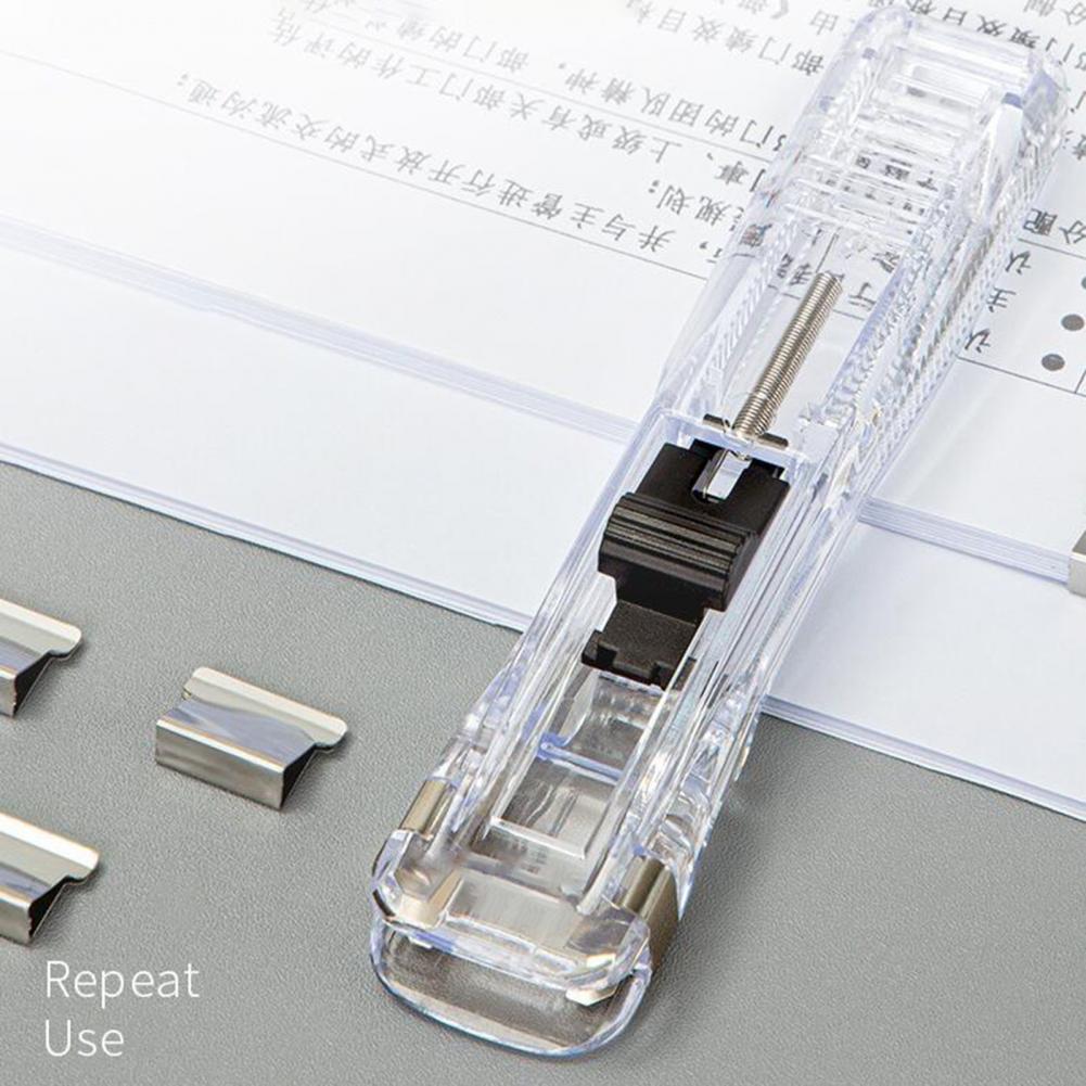 Reusable Fixed File Pusher Paper Clipper Dispenser School Clip Office Supplies