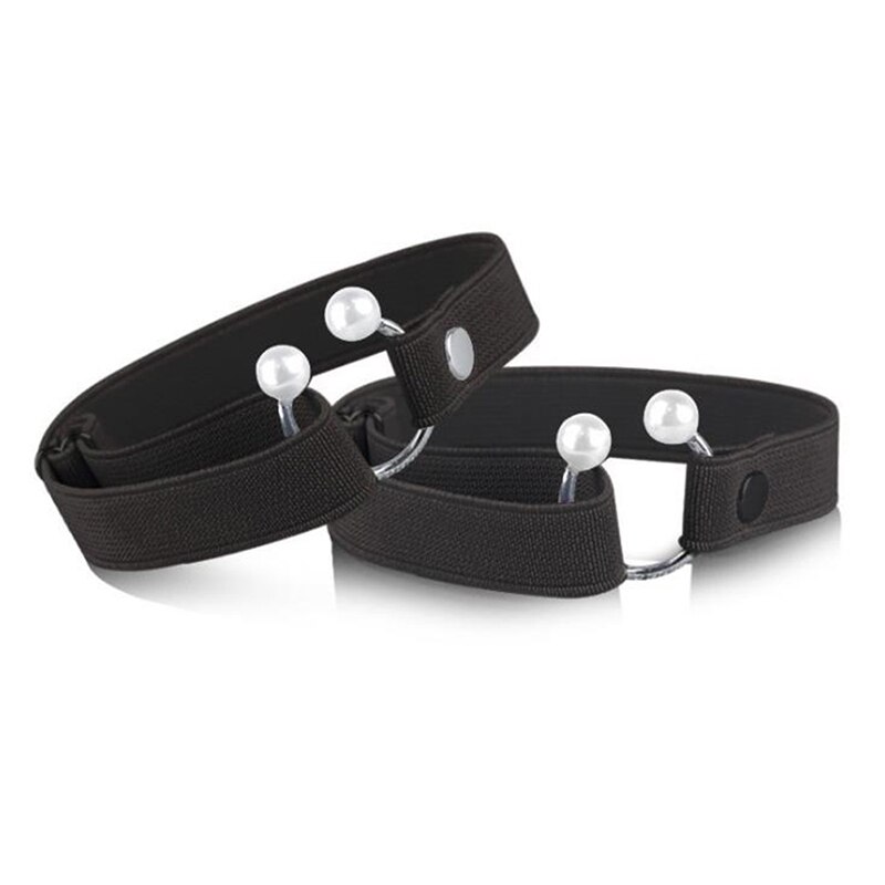 1 paar Einstellbare Elastische Schuh Gurt Gürtel Knöchel Halten Anti-Schleudern Frauen Schnürsenkel Für hoch Fersen: Schwarz