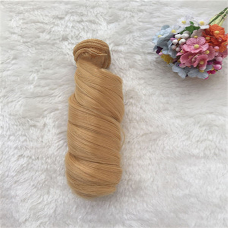 15*100cm Extension Doll Wigs Hair Toy Natural Color Curly Doll Hair for Dolls Wigs Accessories Handmade Clothing Doll Wigs: D