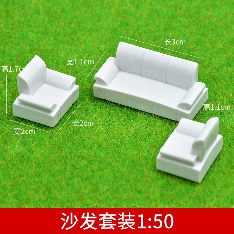 10pcs DIY modello di sabbia modello da tavolo materiale da costruzione ABS Mobili 1/50 di scala per il Layout in miniatura paesaggio/modello di mobili: type 17