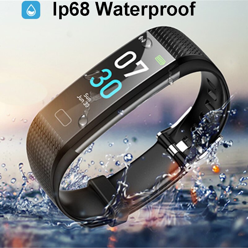 Reloj inteligente deportivo con Bluetooth para hombre y mujer, pulsera inteligente deportiva con monitor, seguidor Fitness de ritmo cardíaco, IP68