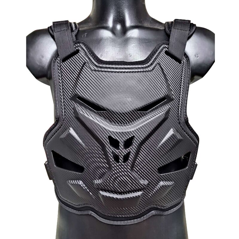 Equipo de Protección de fibra de carbono para motocicleta, armadura para el pecho, protección para la espalda, absorción de impacto, resistente a golpes