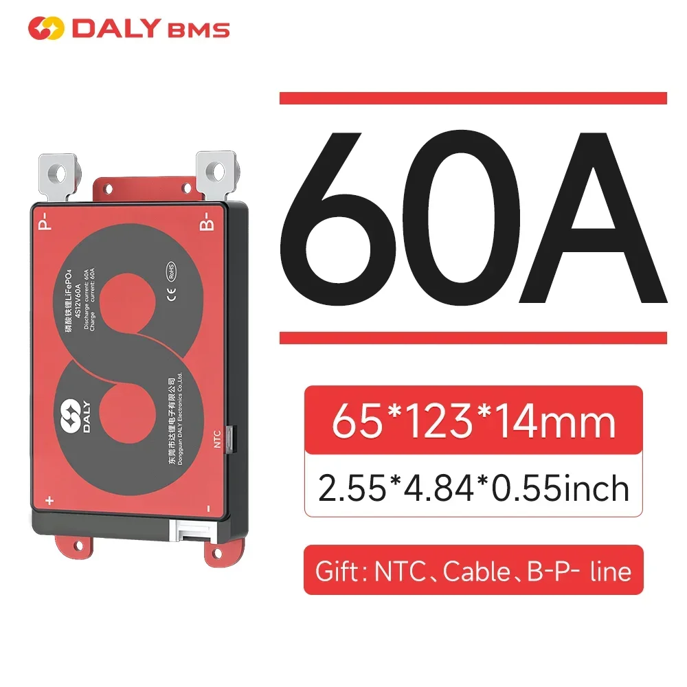 Daglige li-ion bms 17s 60v 20s 72v og 20s 60v 24s 72v lifepo 4 bms 40a 60a 100a inkludert balansefunksjon ntc-sensorer vanntett: Brun / 18a
