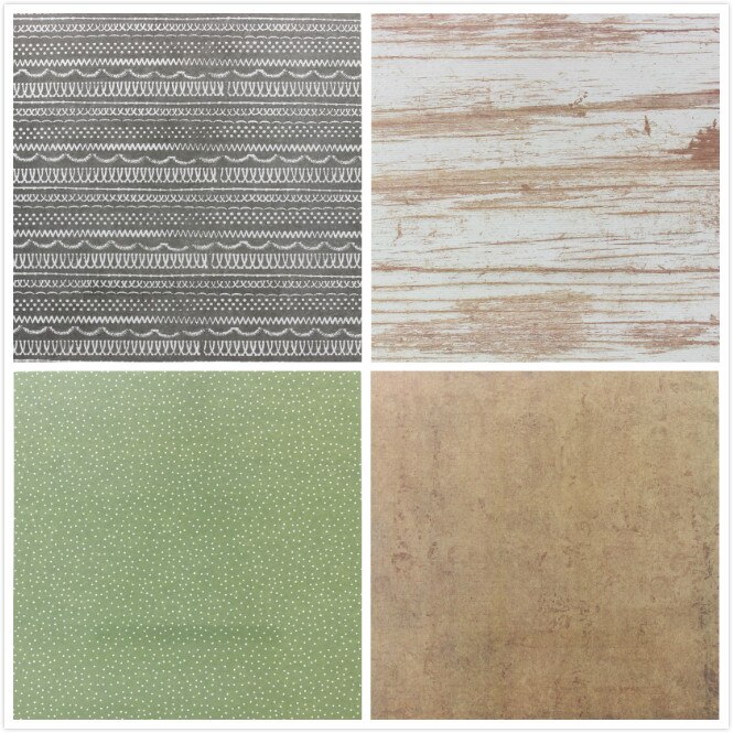 KSCRAFT 24pcs Single-side Printed Retro Style pattern papercraft art paper handmade scrapbooking kit set book