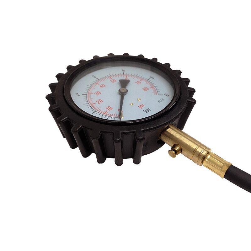 4 Inches Wijzerplaat Auto Bandendrukmeters Met Clip On Air Chuck Druk Testen