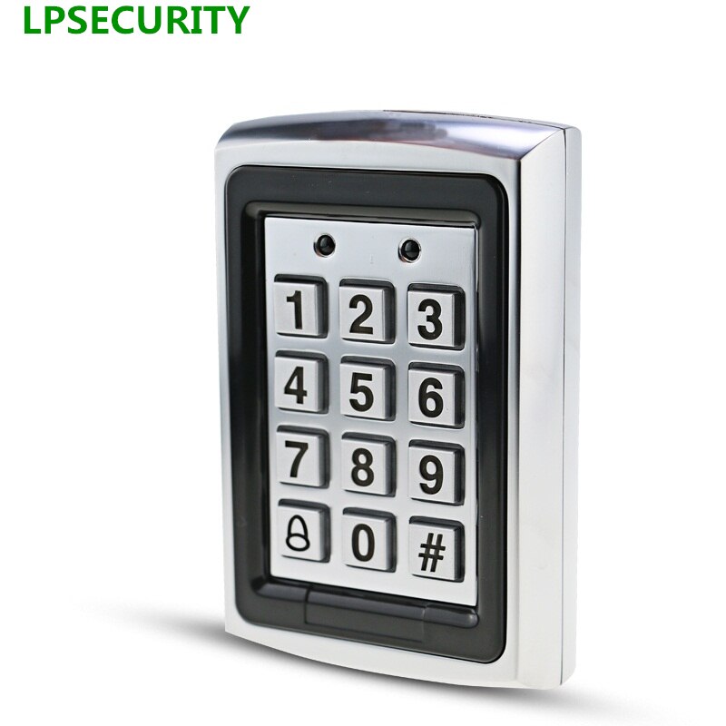 125Khz EM-ID Metal Case Gate Opener Deurslot Rfid Reader Access Control Keypad Met Back Light