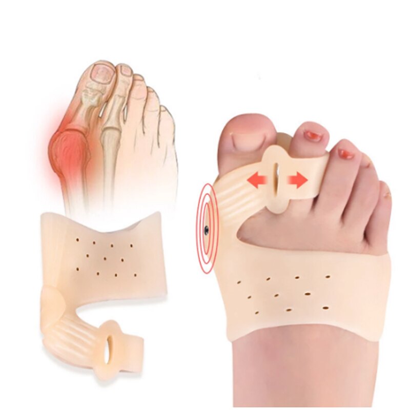 Toe Separator Hallux Valgus Schiene Pediküre Werkzeug Bunion Corrector Fußpflege Knochen Daumen Haarglätter Pediküre Orthese 1 Paar/2pcs: 1Pair G157