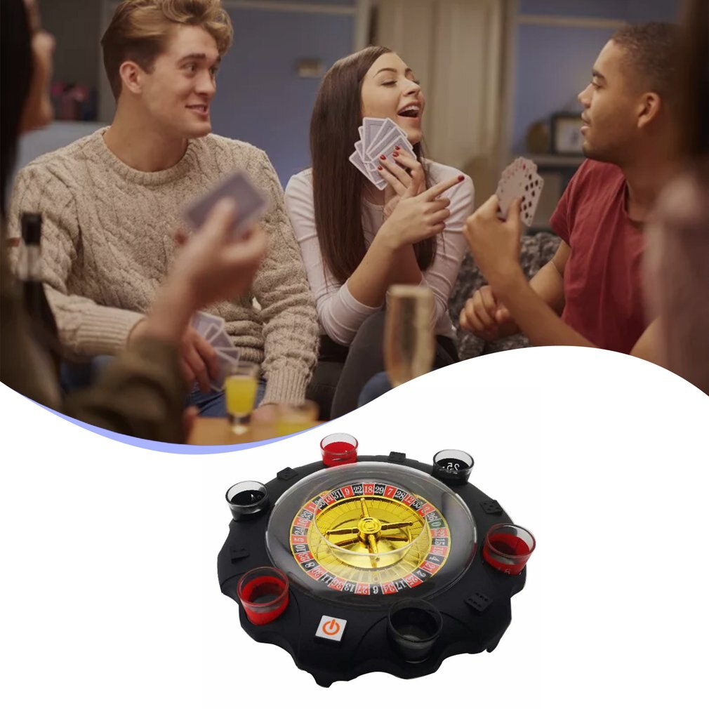Electric Russian Lucky Turntable Friends Gathering Game Wine Table Game Entertainment Fun Toys Bar Supplies