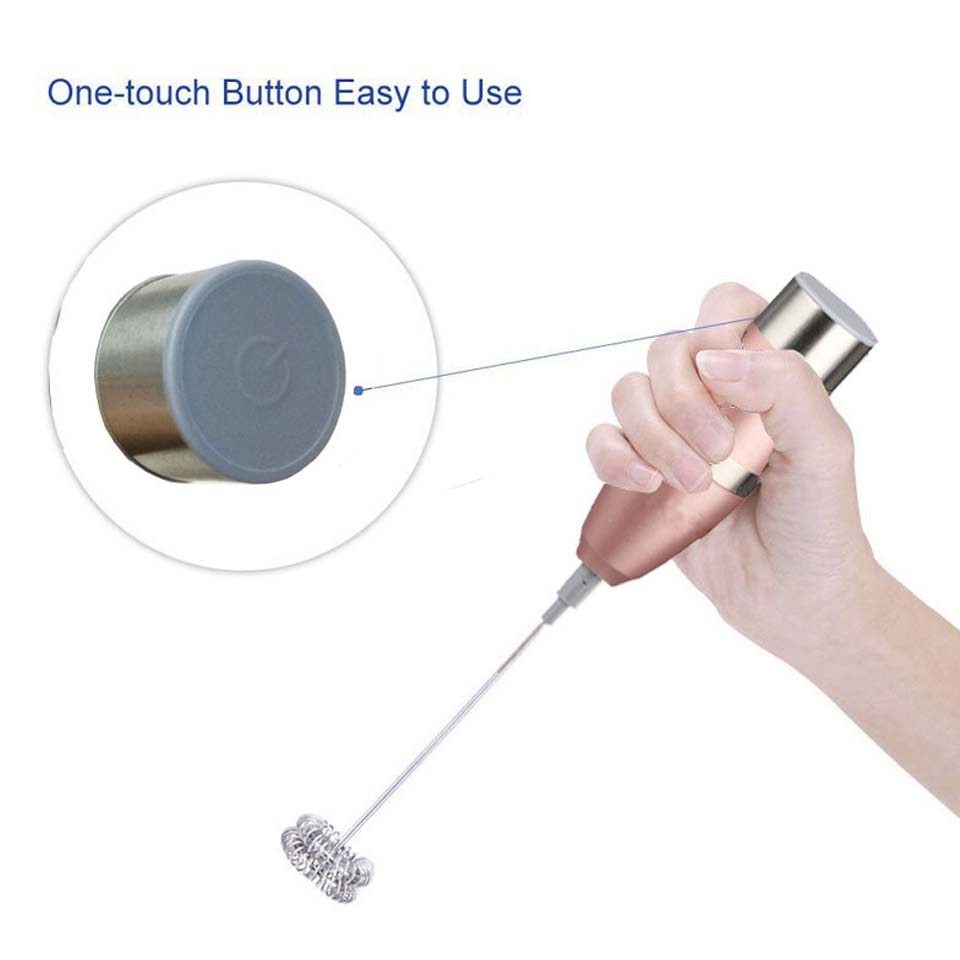 Mjölkdryck kaffevisp mixer elektrisk äggvisp skummare skummare minihandtag omrörare praktiskt köksredskap med fäste