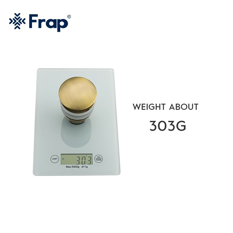 Frap Brass Bath Basin Overflow Hole Sink Tap Push Button Pop up Waste Plug Slotted Kitchen Sinks Drains F60-4/F60-8