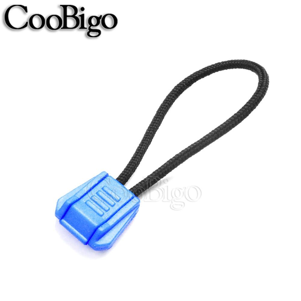 Paracorde avec tirette, 100 pièces, Clip d&#39;extrémité, sac à dos de Camping en plein air, randonnée, voyage, accessoires de bricolage, couleurs variées: LightBlue