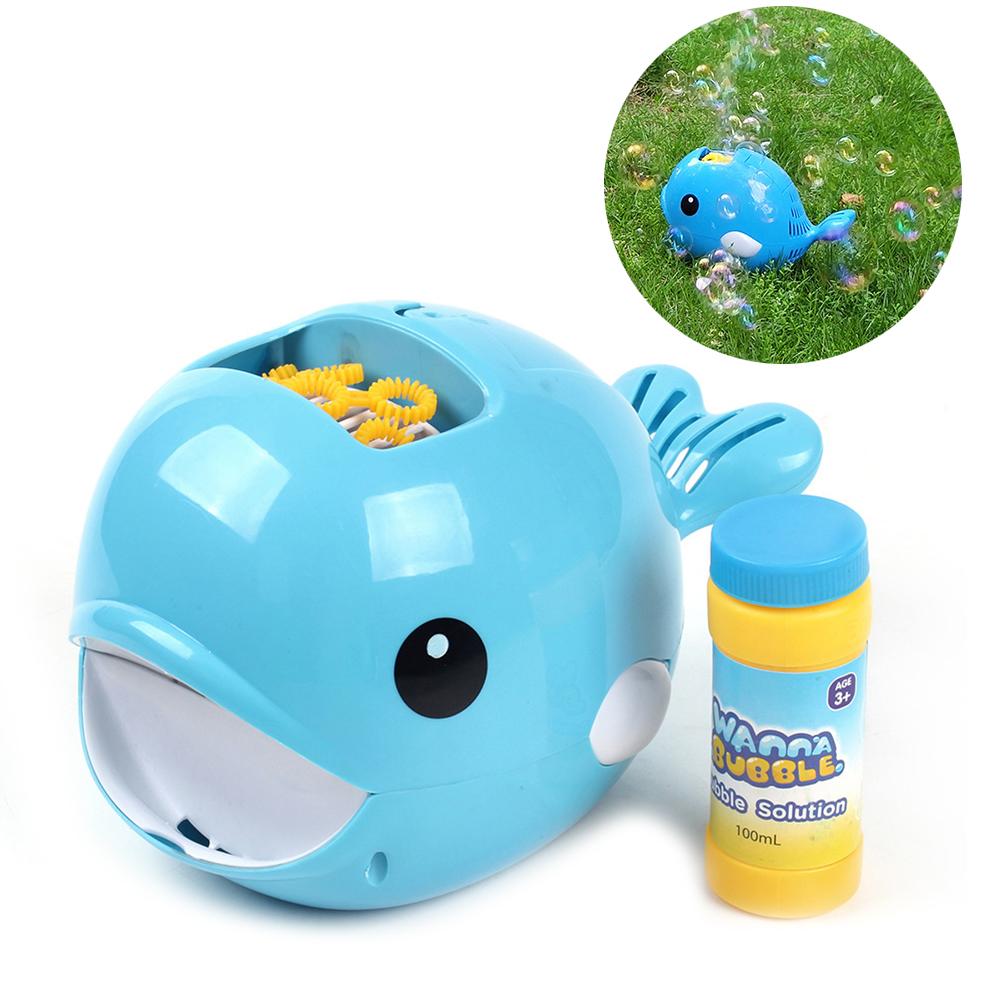 Cartoon Walvis Automatische Bubble Machine Blower Maker Burbujas Outdoor Sport Kinderen Speelgoed