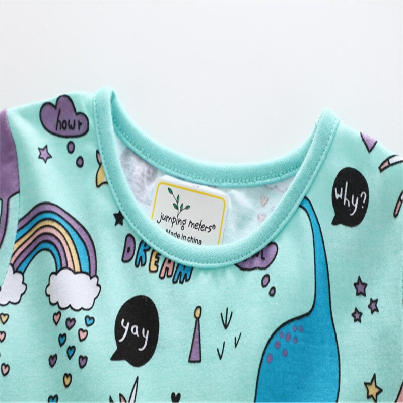Salto metri unicorn vestiti del bambino per i bambini delle ragazze del cotone vestiti di autunno principessa animali manica lunga vestiti dalla ragazza con unicorni