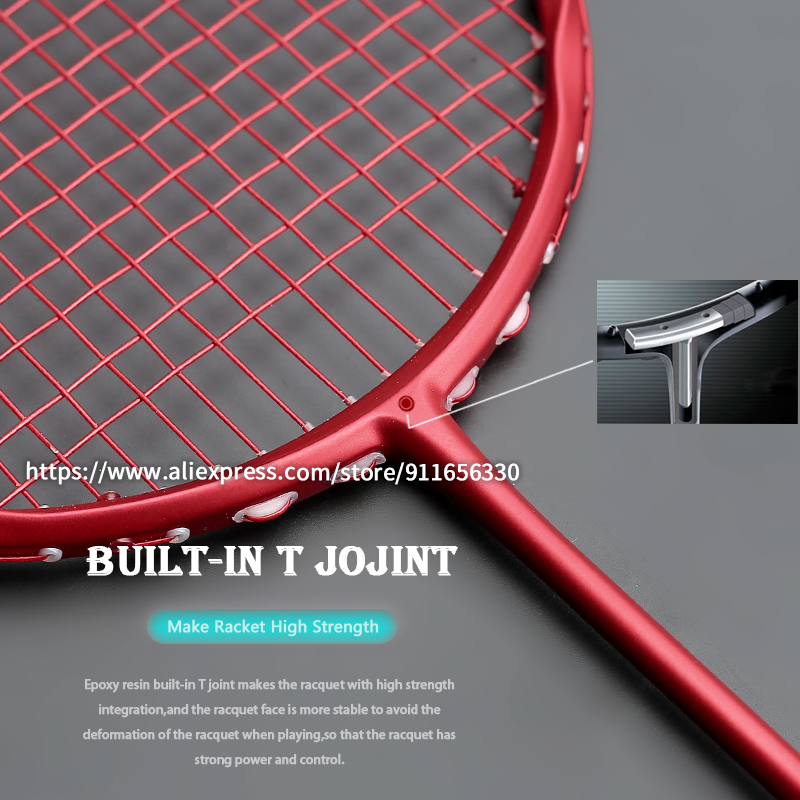 Ultralight 4U Carbon Fiber Badminton Rackets Strun... – Grandado