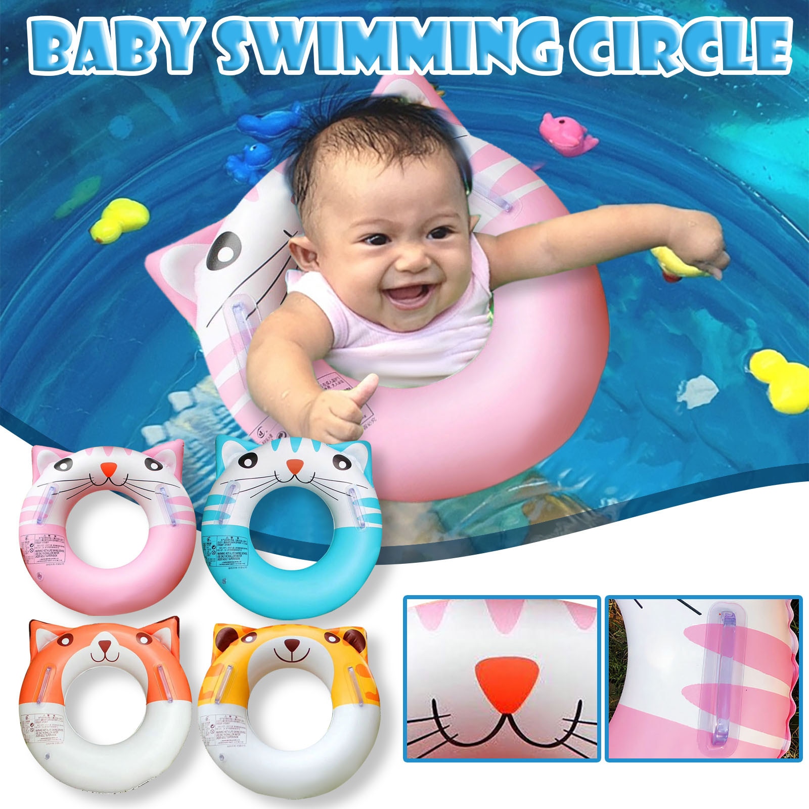 Baby Cirkel Zwemmen Zomer Weggeven Inflator Zwembad Drijft Met Baby Zwemmen Ring Dolfijn Voor Baby Opblaasbare Drijvende Ring