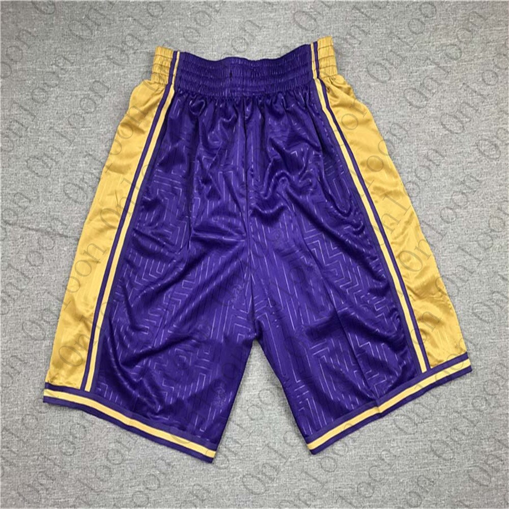 Mens Amerikanischen Basketball Kurze Angeles Stickerei Shorts Sport Pantalones Cortos Hombre kurzen korb