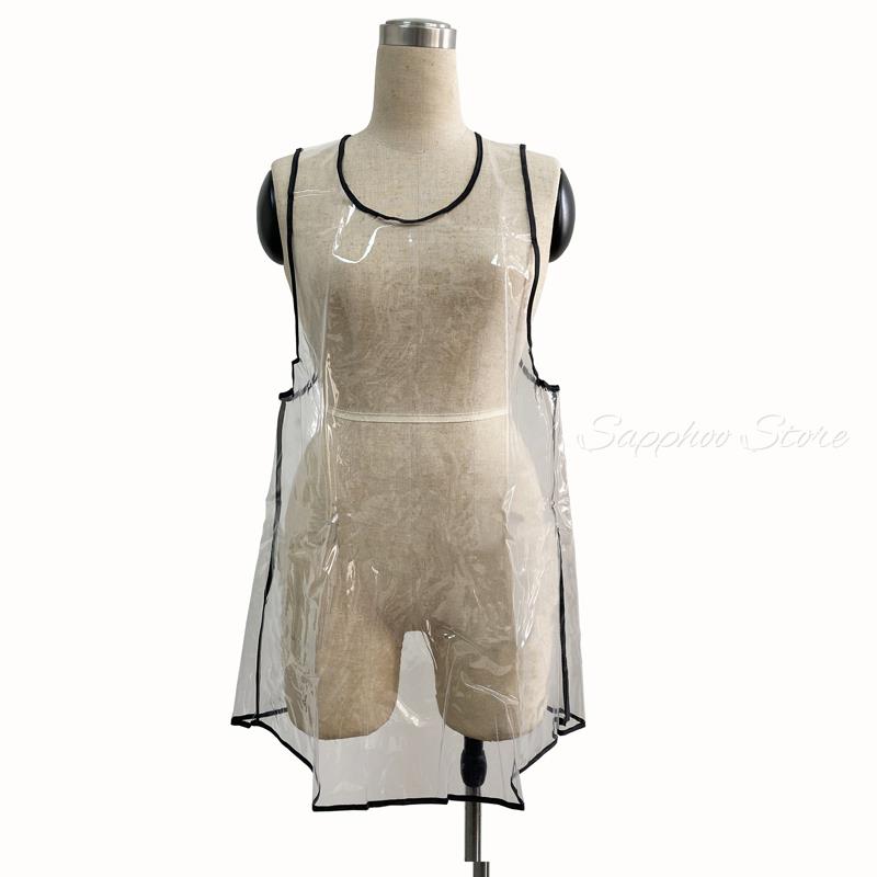 Kapper Huisdier Groomer Werken Schorten Kappers Schort Kapsalon Waterdichte Transparante Tpu Schort Met Pocket Voor Salon: Without Pocket