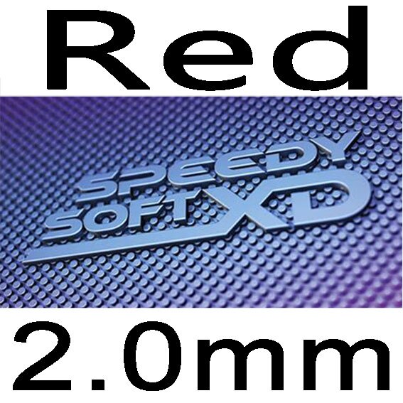 TIBHAR SPEEDY SOFT XD Pimples Out Special with sponge Table Tennis rubber ping pong tenis de mesa: red 2.0mm