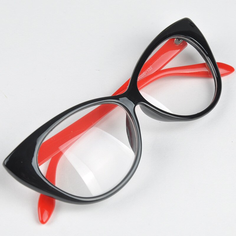 Top cat eye bril retro zwarte dames brilmontuur heldere lenzen vintage brillen skibril @
