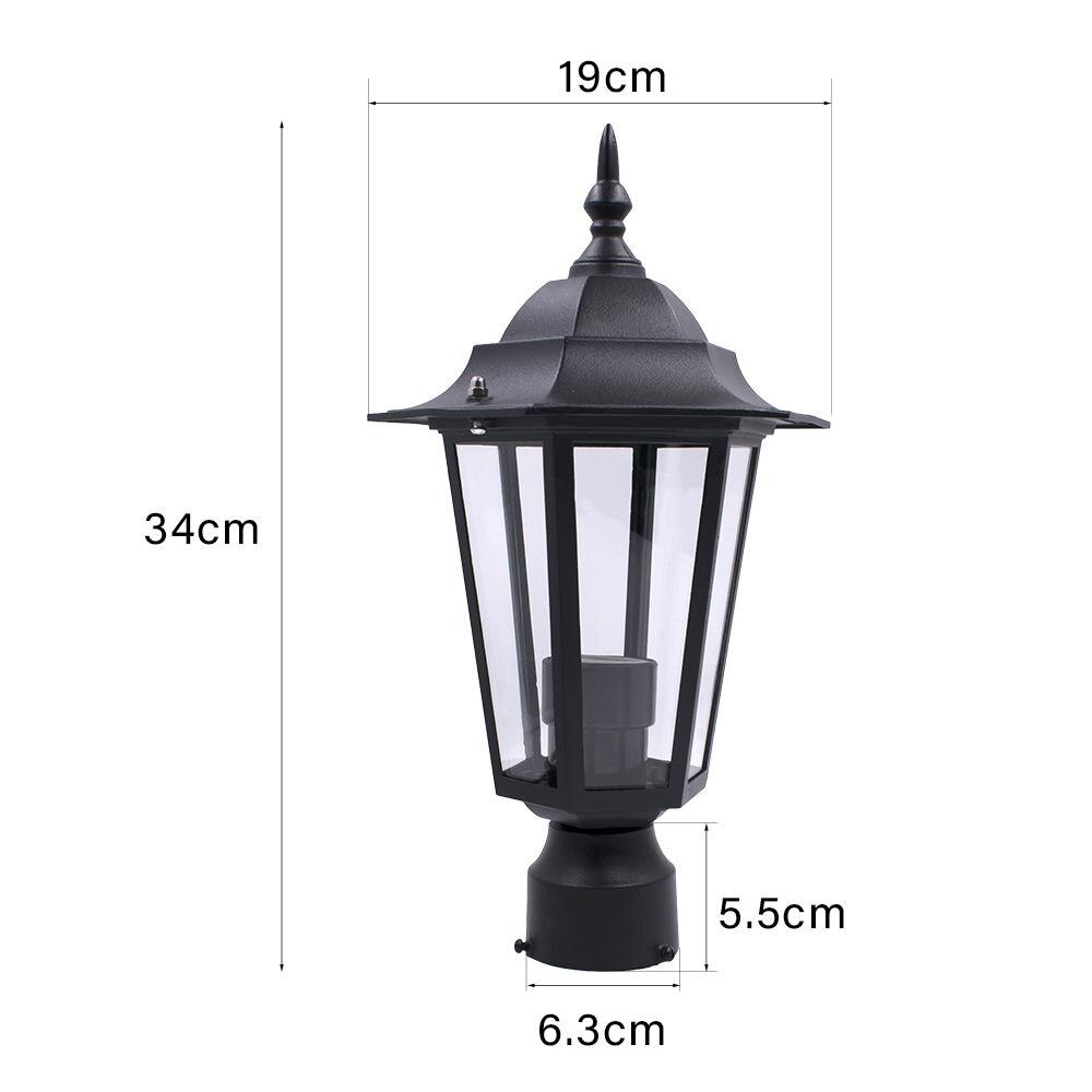 Outdoor Yard Post Hexagonal Column Waterproof Courtyard Garden Street Hexagon Path Driveway Lawn Lamp Decoration