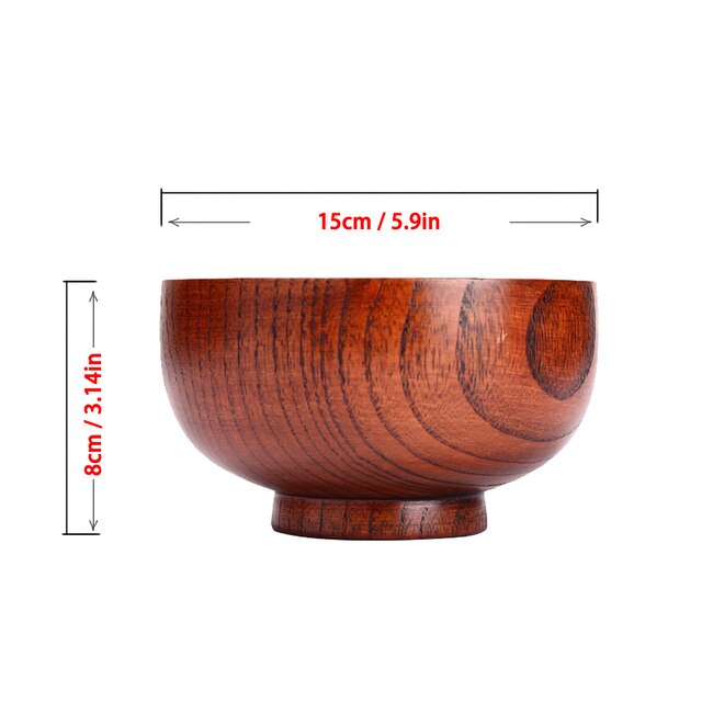 Karikatur Totoro Schüssel Suppe Salat Reis Nudel Schalen Natürliche Jujube freundlicher Original Holz Schüssel Geschirr Japanischen Stil Holz Schüssel: 15x8cm