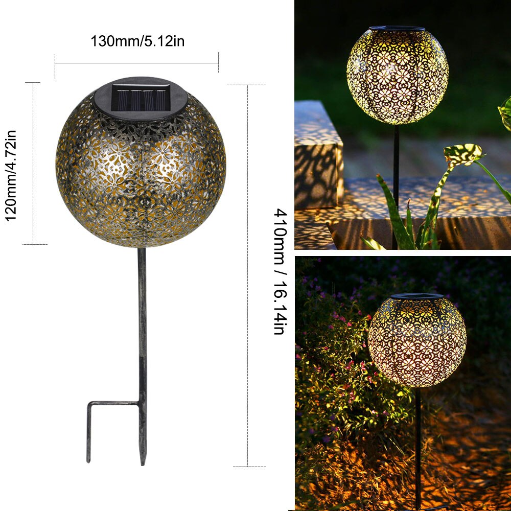 Vandtæt solcellelampe have led lanterne hængende udendørs sol lampe oliven form følsom sensor kontrol soldrevet lampe: Type 8