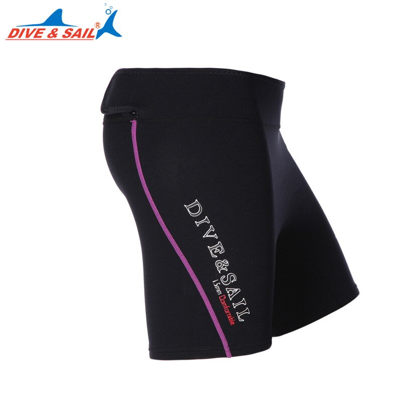 Dive&Sail 1.5mm lycra Neoprene shorts Mens Wetsuit pants for sailing sailboard Swimming Diving Snorkeling surfing xxxl short: Purple  006 women / M