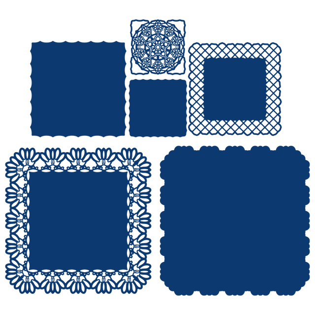 Fretwork Poppy Square Metal Cutting Dies Scrapbook Diary Decoration Embossing Template Diy Greeting Card Handmade: Default Title