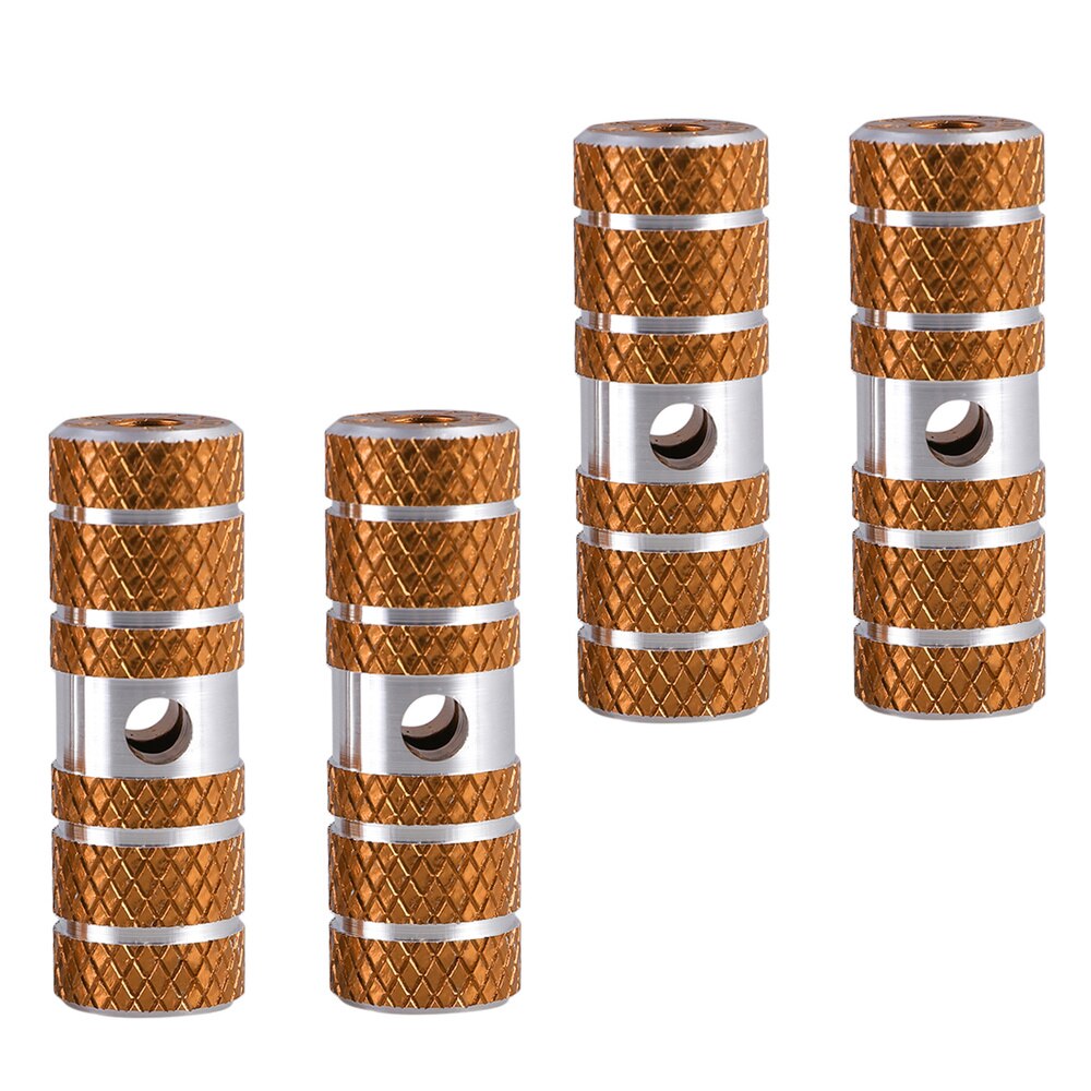 Een paar aluminiumlegering fiets cilinder stoel as stunt pegs voor mountainbike (zwart): Gouden 1
