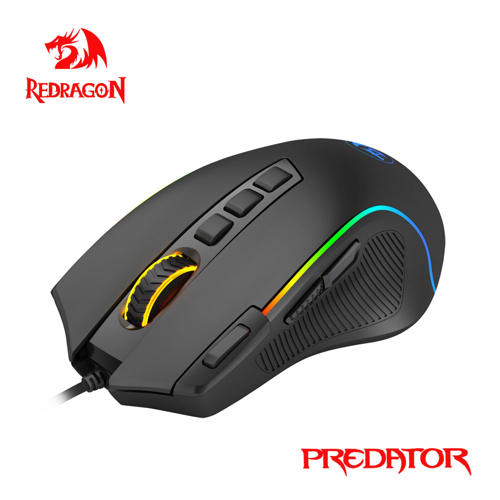 Redragon Predator M612 USB wired RGB Gaming Mouse 8000 DPI programmable game mice backlight ergonomic laptop PC computer