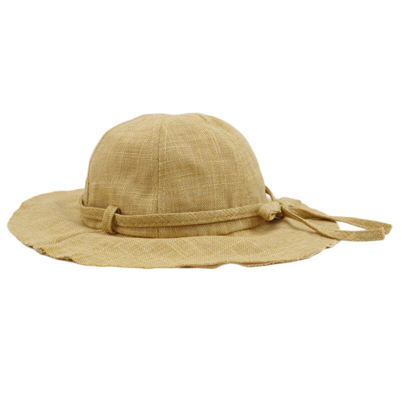 Bälte slips platt topp sy barn rosett canvas barn fiskare casual hatt