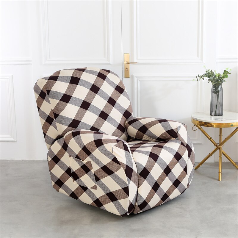 Split Stijl Fauteuil Cover Relax Fauteuil Covers Geometrische Massage Sling Stoel Covers Lounger Enkele Zetel Couch Sofa Kussenovertrekken: A1 Recliner Cover