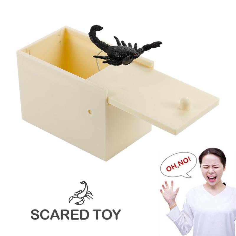 Grappige Prank Spider Schrikken Doos Truc Joke Halloween Spider/Schorpioen/Verrassende Houten Doos Speelgoed Voor Uw kids