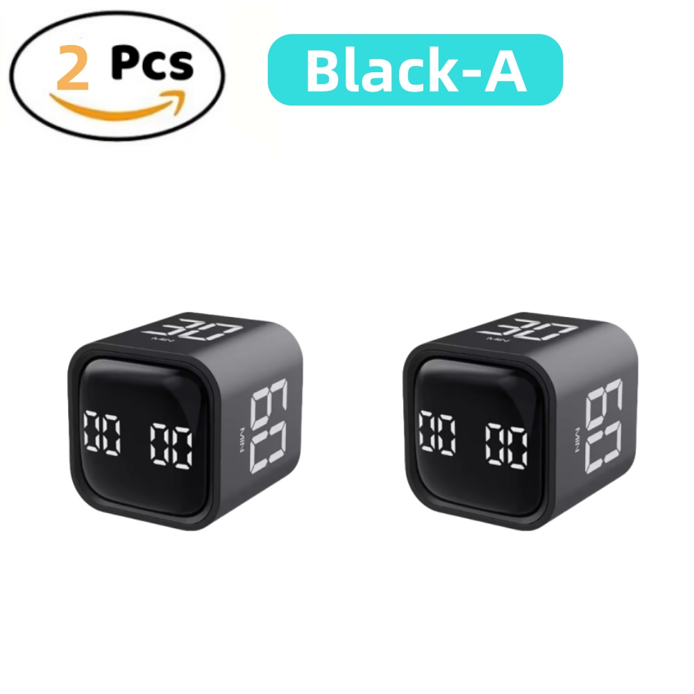 Pomodoro Timer Silent Flip Timer - Digital Visual Study Timer Clock,for Study&kitchen&Shower Cute Time Manager,5/10/25/50min: Brown